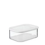 Mepal Modula Kaasbox voor koelkast, 2000 ml, bewaardoos met deksel voor plakjes en brokken kaas, luchtdichte kaascontainer, keukenopslag en koelkastorganizer, wit