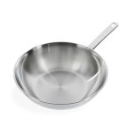 BK Bright 18/10 RVS Wokpan Ø 28 cm, Professioneel Koken, Ongecoat, 3-Ply, Koudgreep, Universele Pan, Inductiegeschikt, Gepolijst RVS, Ovenbestendig Tot 230°C, Vaatwasmachinebestendig, Zilver