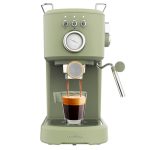 Cecotec Compacte Espresso Machine Power Espresso 20 Retro Green. 1100 W, 20 bar, Richtbare stoompijp, Dubbele uitlooparm en 2 filters, 1,25 liter