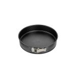 Zenker springvorm Ø 24 cm is een zwarte stalen bakvorm met lekbescherming en anti-aanbaklaag, ronde taartvorm met platte bodem (Kleur: zwart), Aantal: 1 stuk