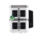Salter VertiCook View Air Fryer - Verticale Dubbele Lade, Koken op 4 Niveaus, XL 9L Capaciteit - 2 x 4.5L Mandjes, 2 Laden & 2 Roosters, Ruimtebesparend, 12 Functies, Sync & Match, PFAS-vrij, Wit