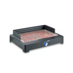 SEVERIN tafelgrill met roestvrijstalen grillrooster voor binnen en buiten, elektrische grill met snelle start, balkongrill zonder verbrandingsgevaar, zwart, PG 8565