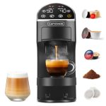Magician2 5-in-1 Koffiemachine voor Nespresso Original, Dolce Gusto, Lavazza A Modo Mio, ESE 44mm Pads & Gemalen Koffie, LED Touchscreen, Auto-Aanpassing, 20 Bar, Compact voor Thuis en Kantoor