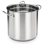 GSW 643474 professionele jumbopot met glazen deksel 30x28cm/ca. 20,0 liter, roestvrij staal, zilver, 30 cm