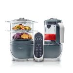Babymoov - Nutribaby (+), 6-in-1 multifunctionele keukenmachine, stomer, blender, grote capaciteit voor baby's, ideaal batchcooking, grijs